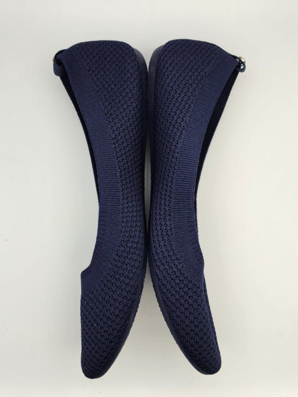 Navy Knit Ballet Flats | Women's 9 - Picture 8 of 17